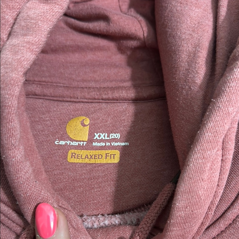 Carhartt Women’s Hoodie - Dusty Pink - Picture 2 of 4